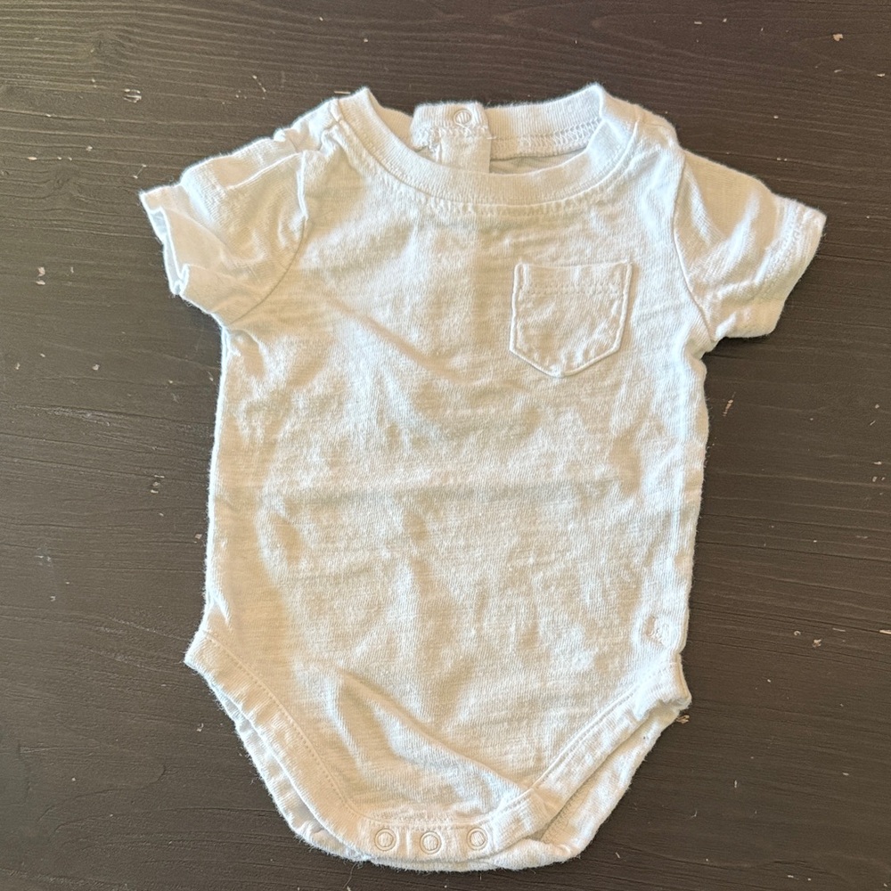 Janie and Jack White Baby Onesie with Pocket